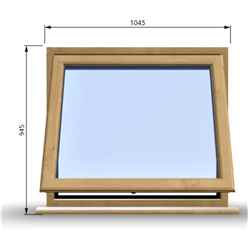 1045mm (W) x 945mm (H) Wooden Stormproof Window - 1 Window (Opening) - Toughened Safety Glass