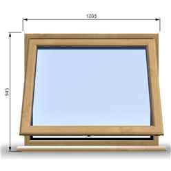 1095mm (W) x 945mm (H) Wooden Stormproof Window - 1 Window (Opening) - Toughened Safety Glass