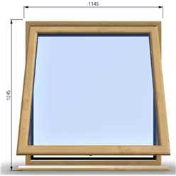 1145mm (W) x 1245mm (H) Wooden Stormproof Window - 1 Window (Opening) - Toughened Safety Glass