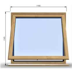 1195mm (W) x 1145mm (H) Wooden Stormproof Window - 1 Window (Opening) - Toughened Safety Glass