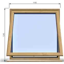 1195mm (W) x 1245mm (H) Wooden Stormproof Window - 1 Window (Opening) - Toughened Safety Glass