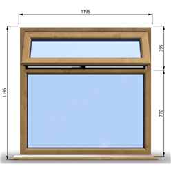 1195mm (W) x 1195mm (H) Wooden Stormproof Window - 1 Top Opening Window -Toughened Safety Glass