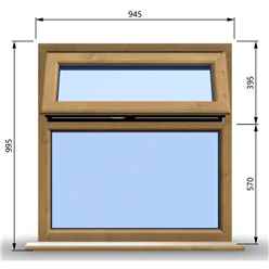 945mm (W) x 995mm (H) Wooden Stormproof Window - 1 Top Opening Window -Toughened Safety Glass