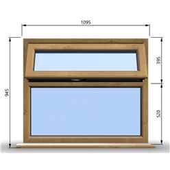 1095mm (W) x 945mm (H) Wooden Stormproof Window - 1 Top Opening Window -Toughened Safety Glass