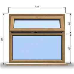 1095mm (W) x 995mm (H) Wooden Stormproof Window - 1 Top Opening Window -Toughened Safety Glass