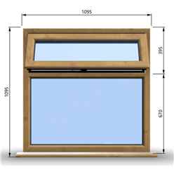 1095mm (W) x 1095mm (H) Wooden Stormproof Window - 1 Top Opening Window -Toughened Safety Glass