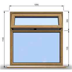1095mm (W) x 1145mm (H) Wooden Stormproof Window - 1 Top Opening Window -Toughened Safety Glass