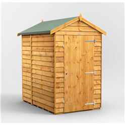 6 x 4 Overlap Apex Shed - Single Door - 12mm Tongue and Groove Floor and Roof