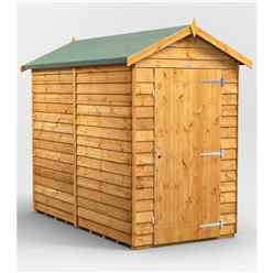 8 x 4 Overlap Apex Shed - Single Door - 12mm Tongue and Groove Floor and Roof