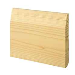 PACK OF 10 - Dual Purpose Chamfered & Bullnose Natural Pine Skirting - 19mm x 167mm x 3.6m