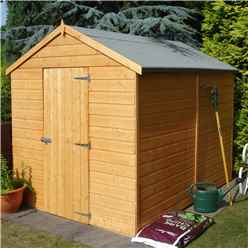 8 x 6 (2.38m x 1.79m) - Tongue And Groove - Apex Garden Shed / Workshop - 1 Opening Window - Single Door 