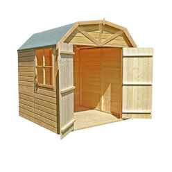 7 x 7 (2.05m x 1.98m) - Tongue & Groove Apex Garden Shed / Barn  1 Window - Double Doors - 12mm Tongue and Groove Floor 