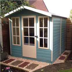 7 x 7 (2.05m x 1.98m) - Premier Wooden Summerhouse - Single Door - 12mm T&G Walls - Floor - Roof