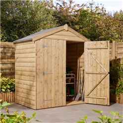 Cheshire 4 × 6 Shiplap Apex Shed Double Door