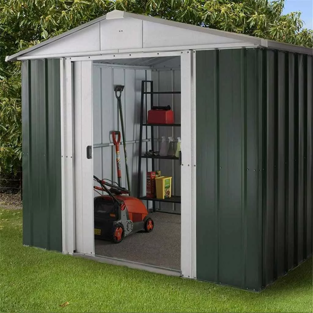 7ft 5" x 8ft 9" Apex Metal Shed With Free Anchor Kit (2.26m x 2.67m product image