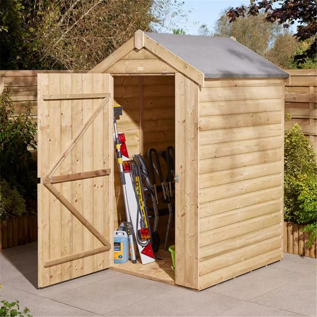 Cheshire 4×4 Shiplap Apex Shed Single Door