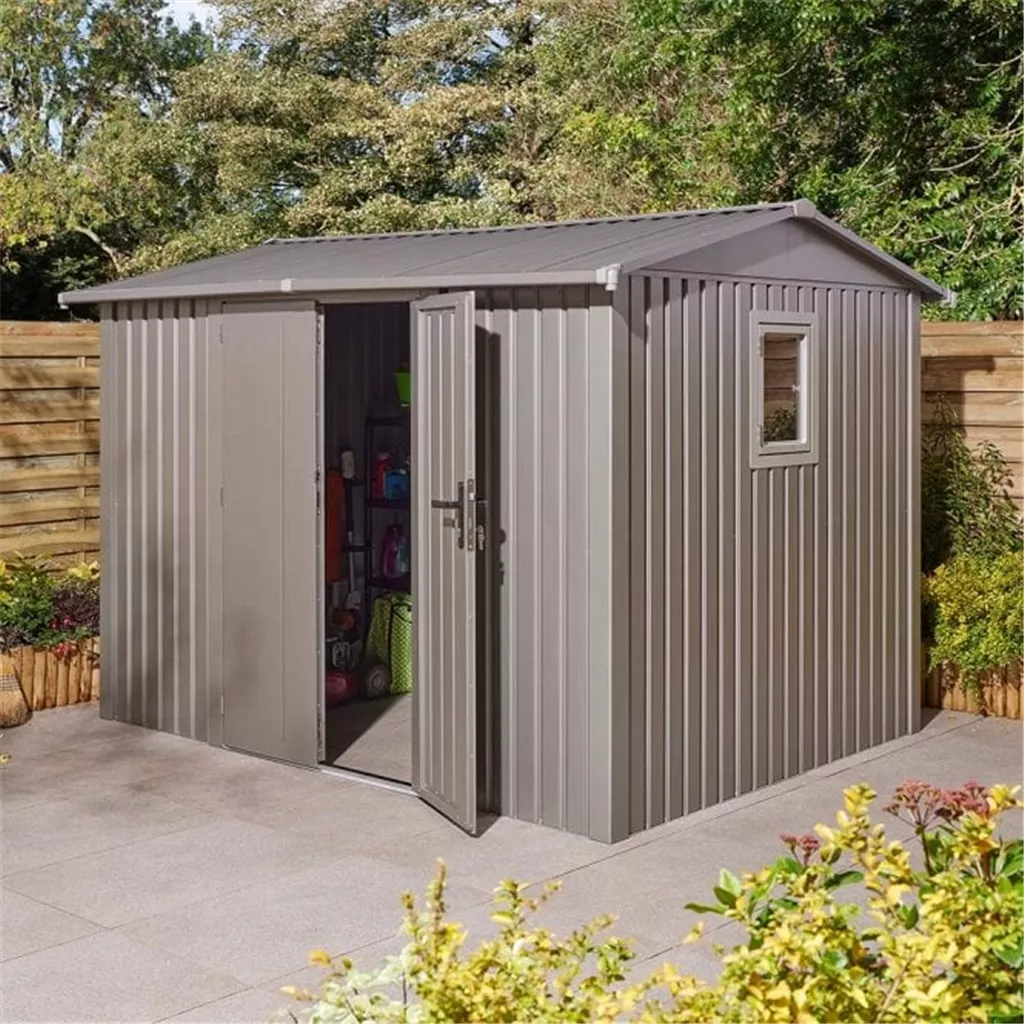 10 x 8 Deluxe Ashford Metal Apex Shed – Double Door, Assembly