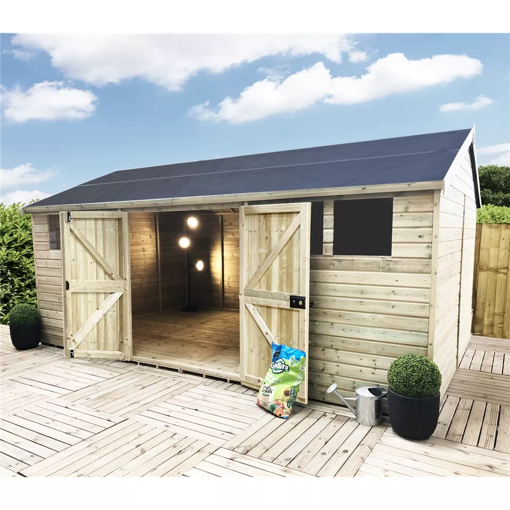 13 x 10 Reverse Premier Pressure Treated Apex Workshop