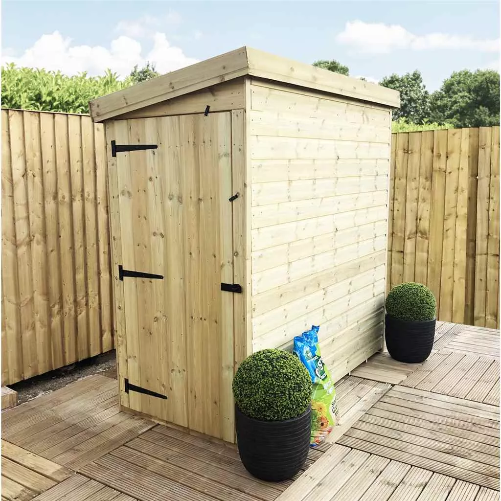 3 x 4 Windowless Pressure Treated T&G Pent Shed (door Panel Sloping Left To Right) product image