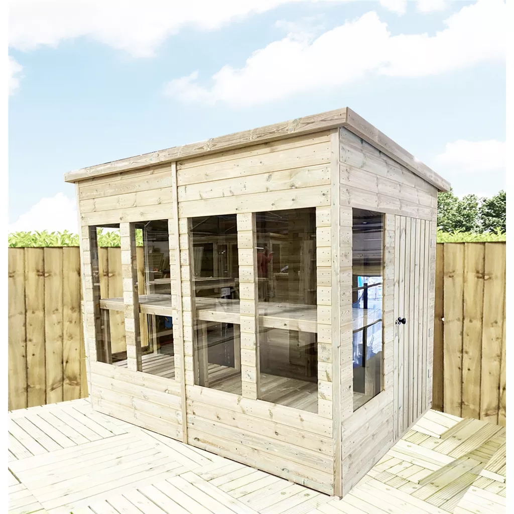 8 x 8 Pressure Treated Pent Potting Summerhouse