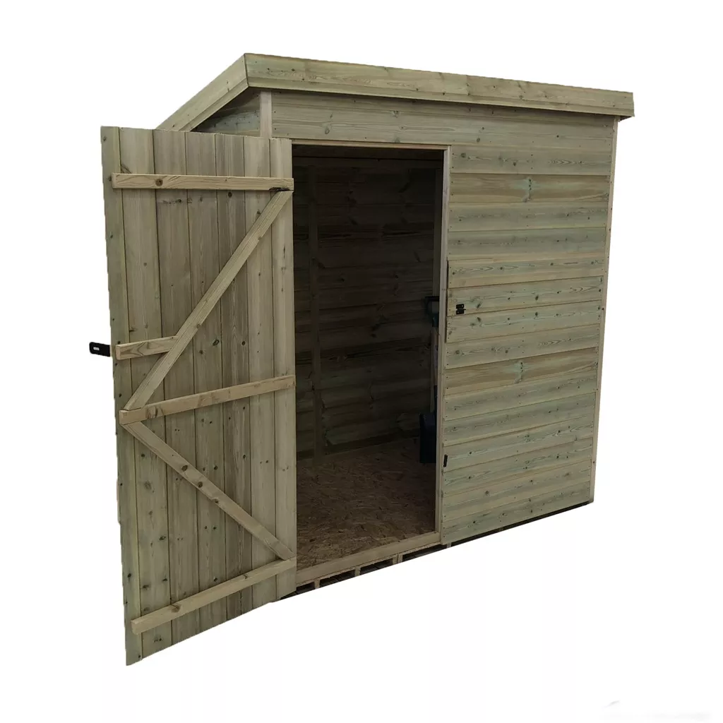 6 x 5 Windowless Pressure Treated T&G Pent Shed With Single Door product image