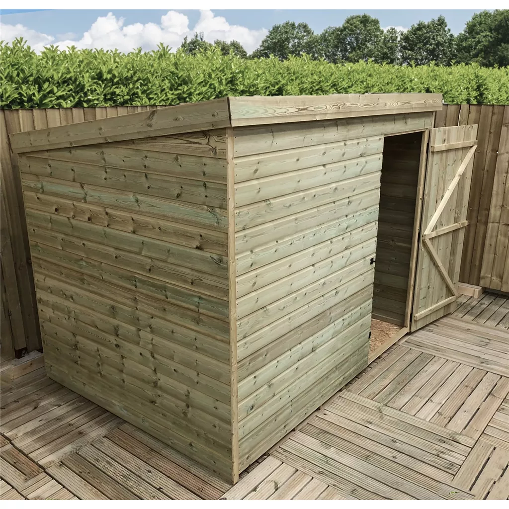 7 x 6 Windowless Pressure Treated T&G Pent Shed With Single Door product image
