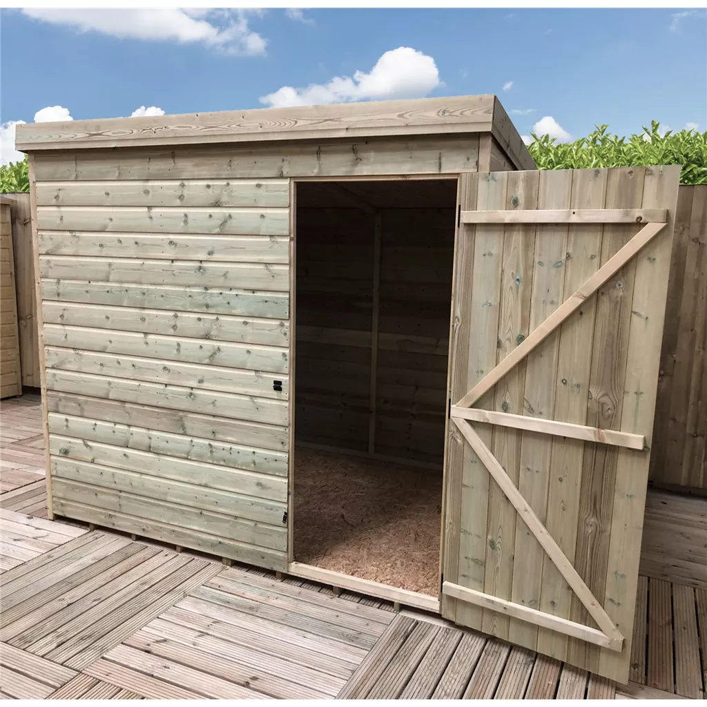 7 x 7 Windowless Pressure Treated T&G Pent Shed With Single Door product image