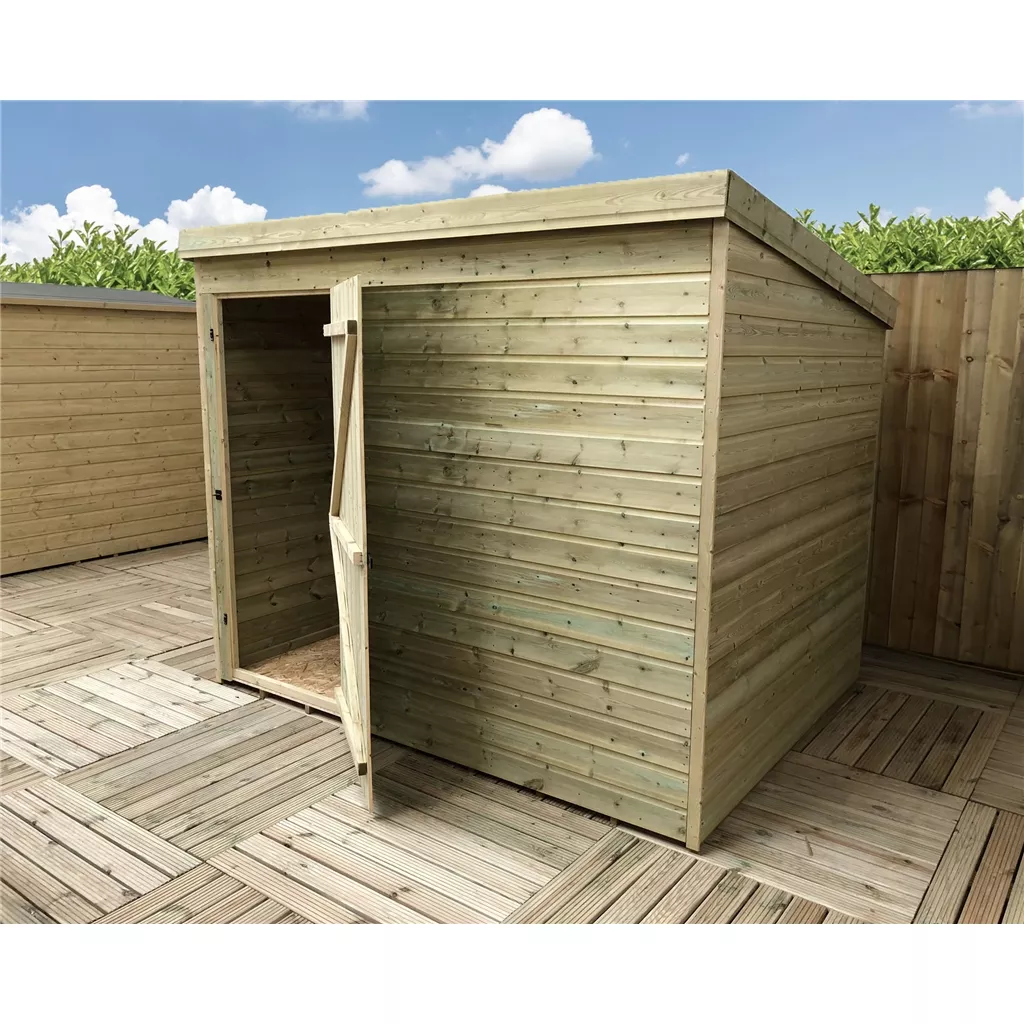 8 x 6 Windowless Pressure Treated T&G Pent Shed With Single Door product image