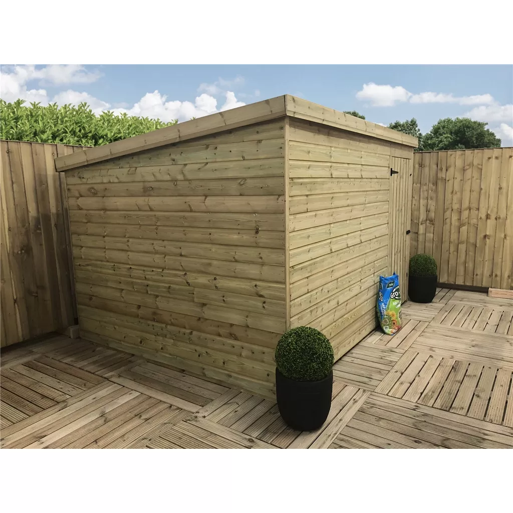 10 x 8 Windowless Pressure Treated T&G Pent Shed With Single Door product image