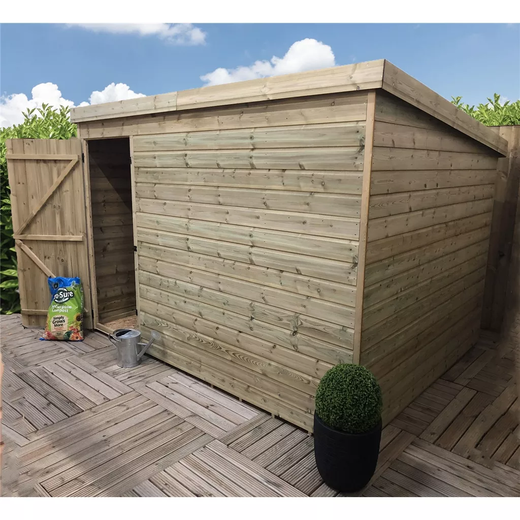 10 x 8 Windowless Pressure Treated T&G Pent Shed With Single Door product image
