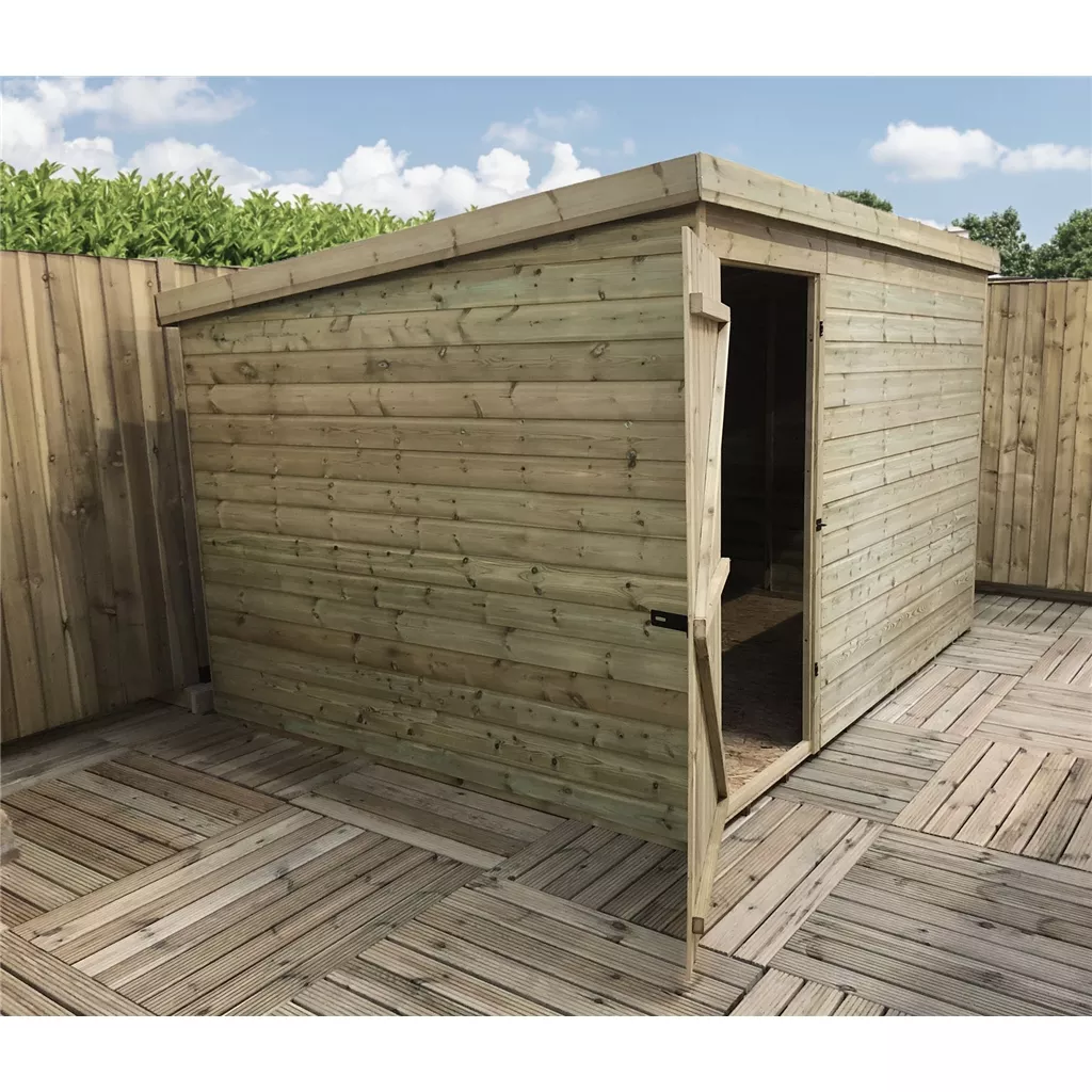 10 x 8 Windowless Pressure Treated T&G Pent Shed With Single Door product image