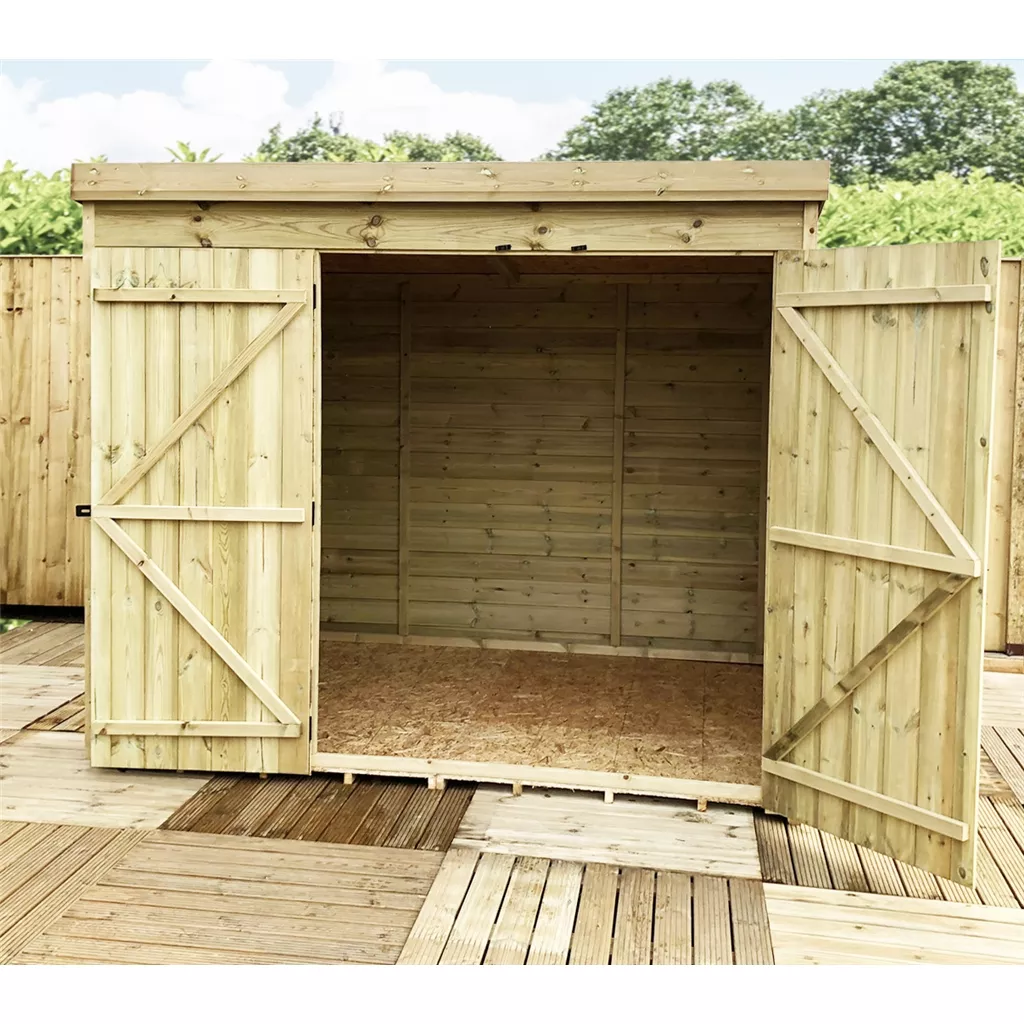 7 x 5 Windowless Pressure Treated T&G Pent Shed With Double Doors product image