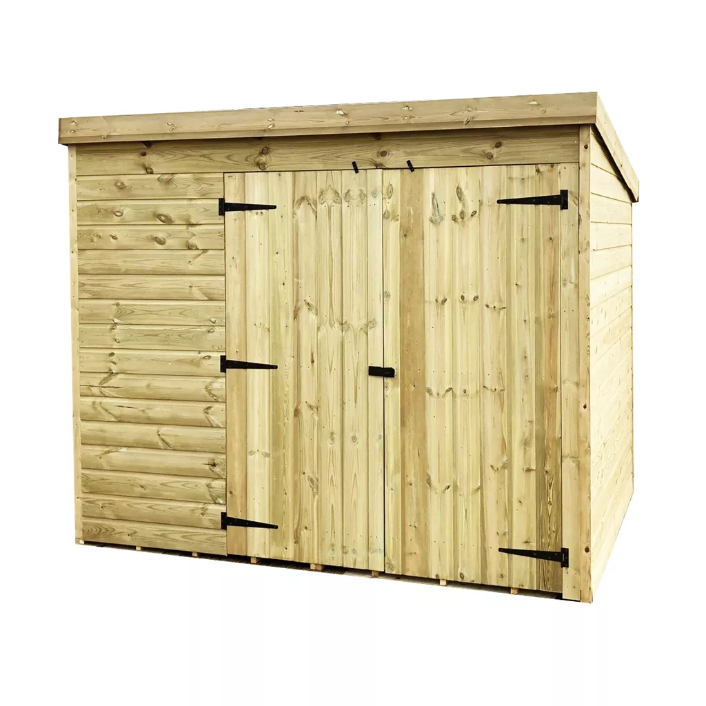 7 x 6 Windowless Pressure Treated T&G Pent Shed With Double Doors product image