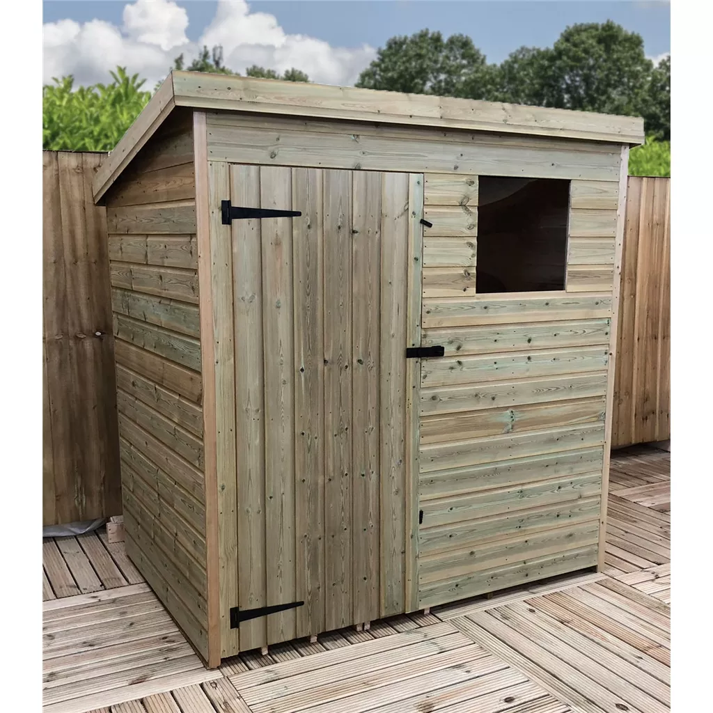 5 x 4 Pressure Treated T&G Pent Shed With 1 Windows, Single Door product image
