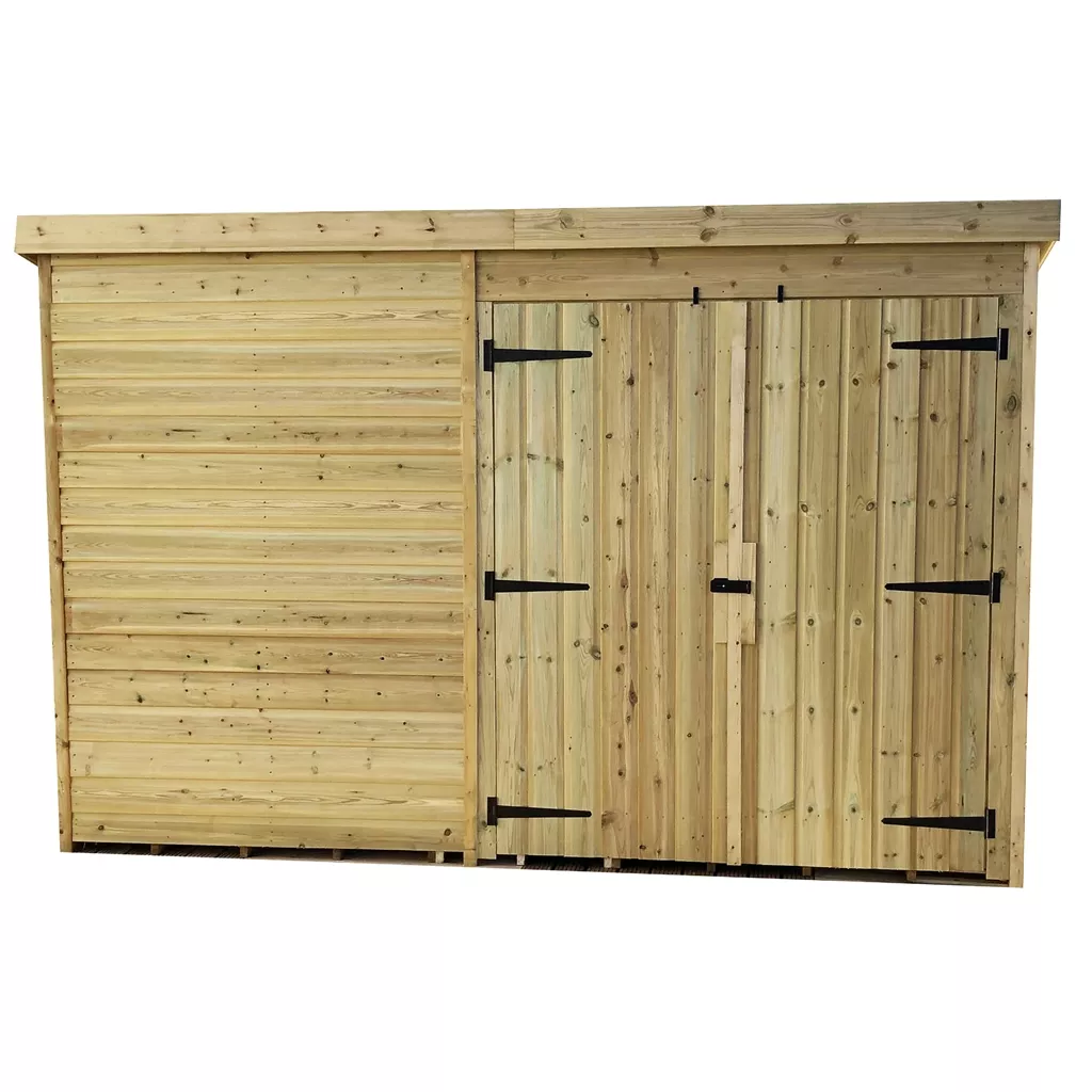 9 x 5 Windowless Pressure Treated T&G Pent Shed With Double Doors product image