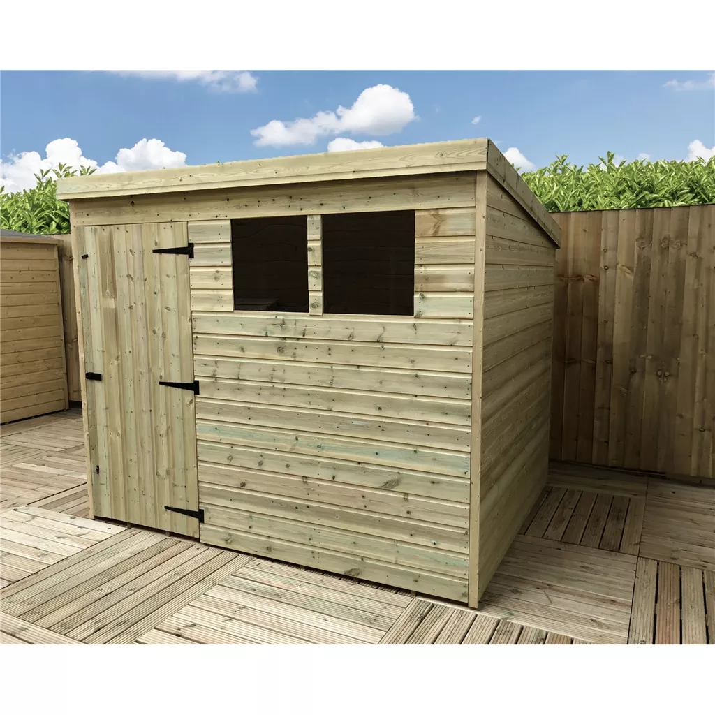 10 x 3 Pressure Treated T&G Pent Shed With 2 Windows, Single Door product image
