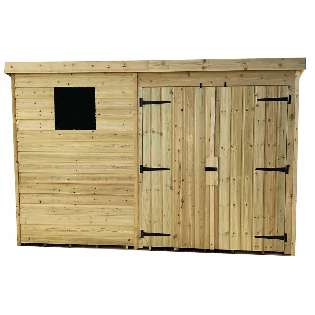 10 x 5 Pressure Treated T&G Pent Shed With 1 Windows, Double Door product image