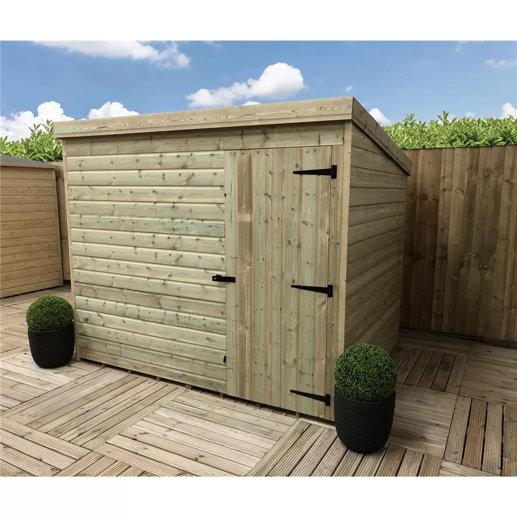 8 x 3 Windowless Pressure Treated T&G Pent Shed With Single Door product image