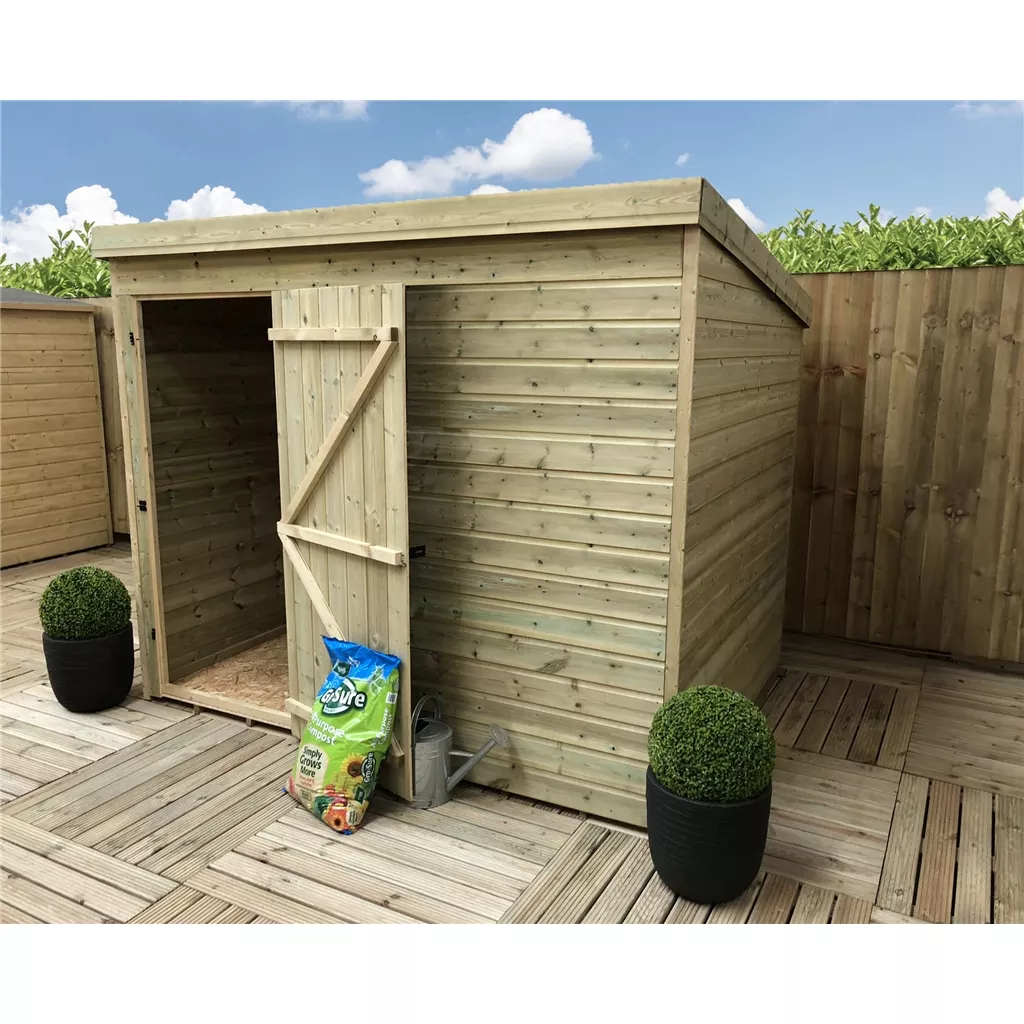 8 x 3 Windowless Pressure Treated T&G Pent Shed With Single Door product image