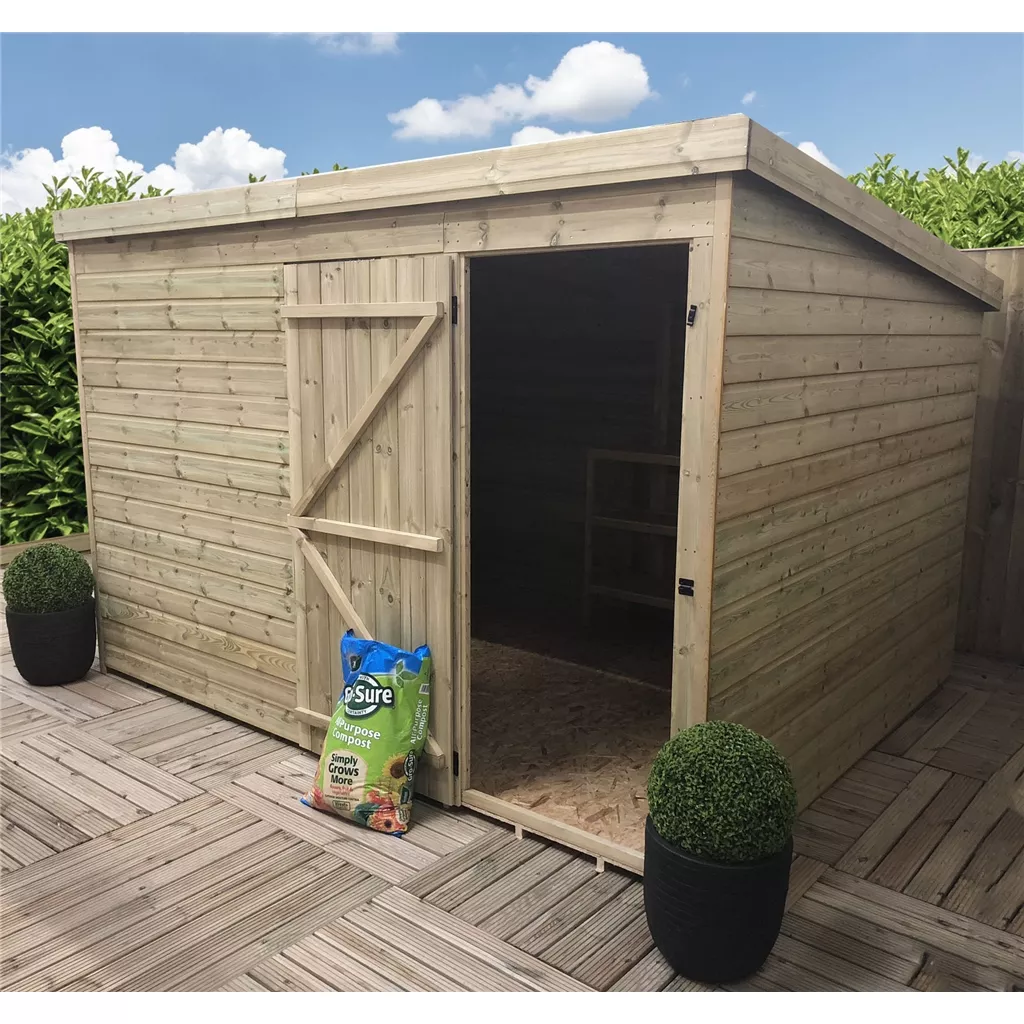 10 x 3 Windowless Pressure Treated T&G Pent Shed With Single Door product image