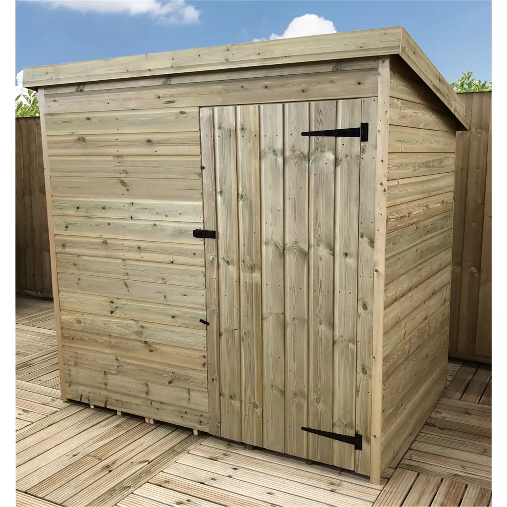 5 x 4 Windowless Pressure Treated T&G Pent Shed With Single Door product image