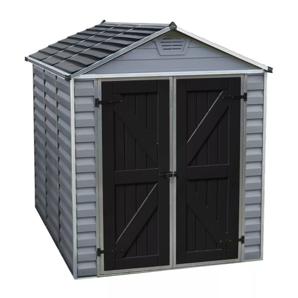 8 x 6 Double Door Apex Plastic Shed with Skylight Roofing product image