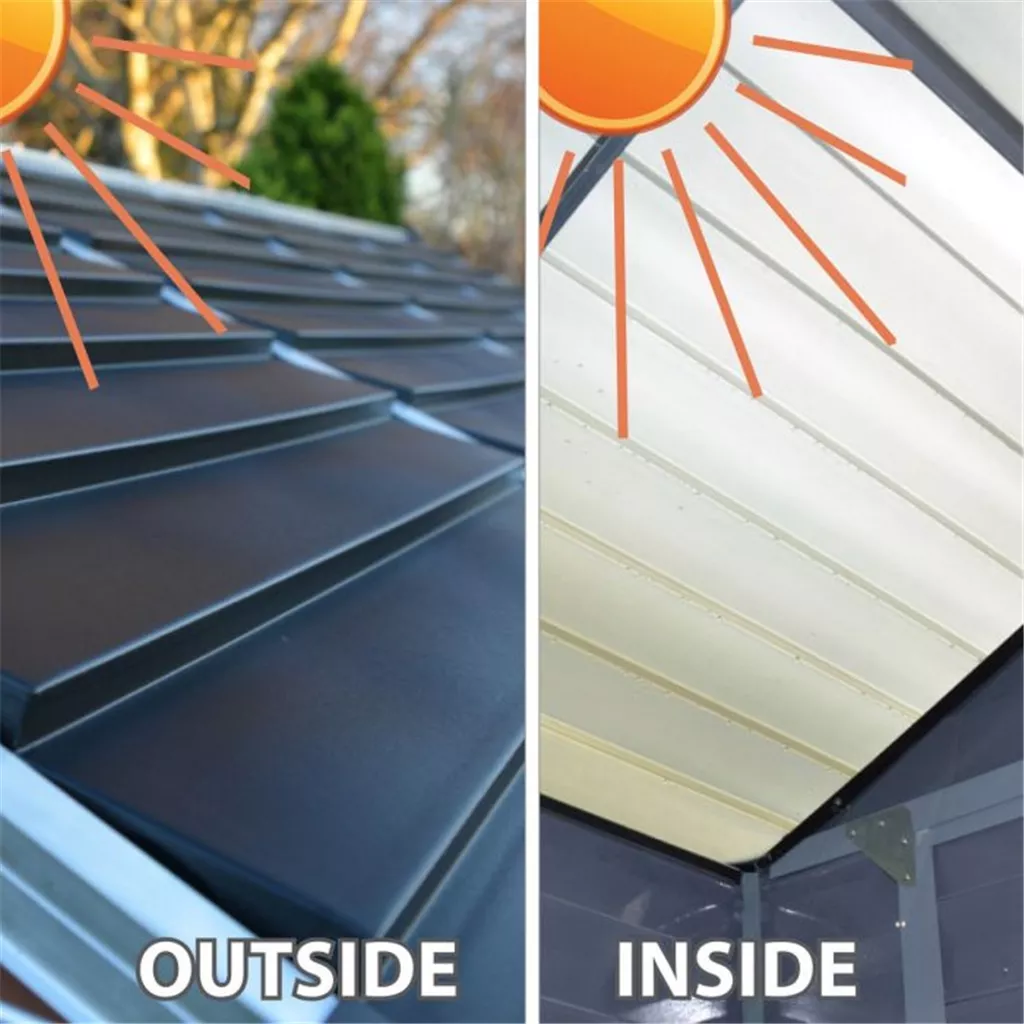 8 x 6 Double Door Apex Plastic Shed with Skylight Roofing product image