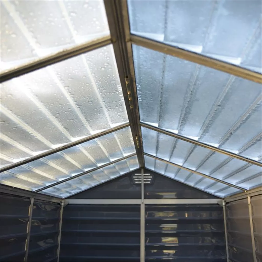 8 x 6 Double Door Apex Plastic Shed with Skylight Roofing product image