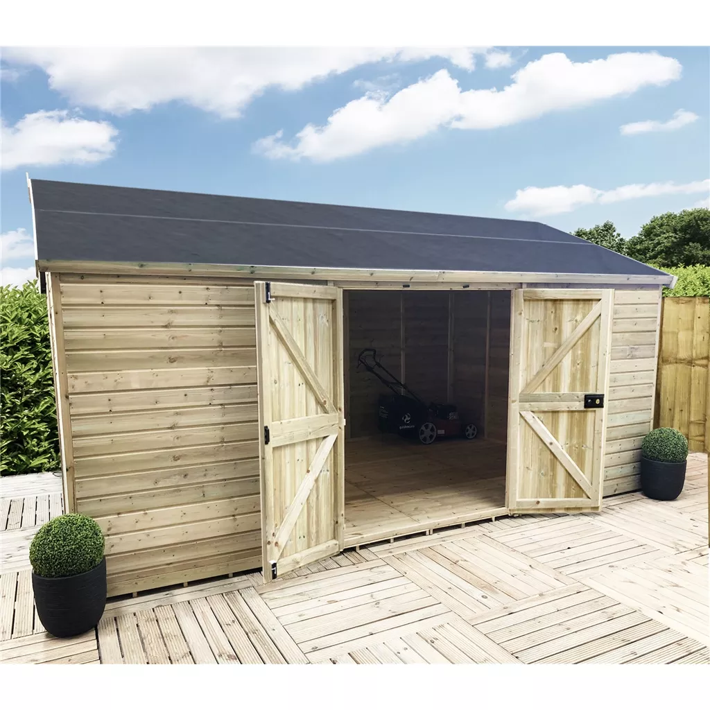 16 x 11 Windowless Reverse Premier Pressure Treated Apex Workshop product image