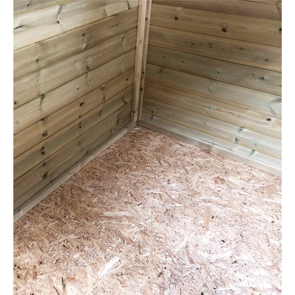 8 x 4 Windowless Pressure Treated T&G Single Door Apex Shed (low Eaves) product image