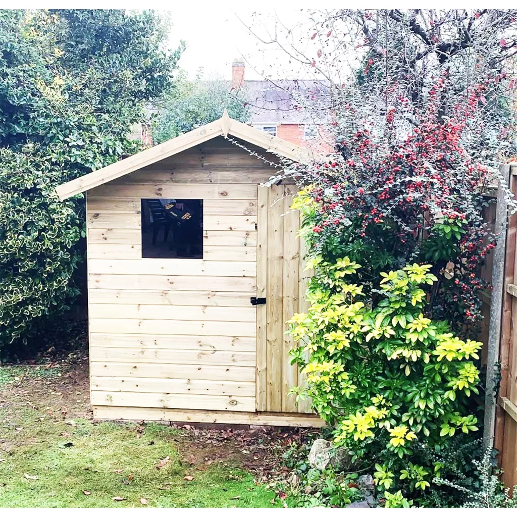 10 x 8 Premier Pressure Treated T&G Apex Shed – Higher Eaves, Single Door + Front Window product image