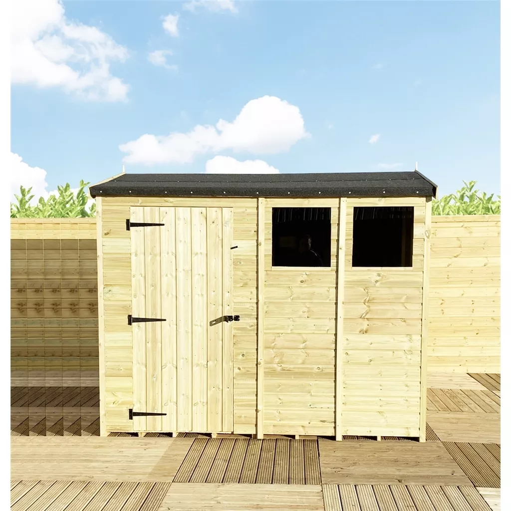 3 x 5 Reverse Pressure Treated T&G Single Door Apex Shed – High Eaves+ 1 Window product image