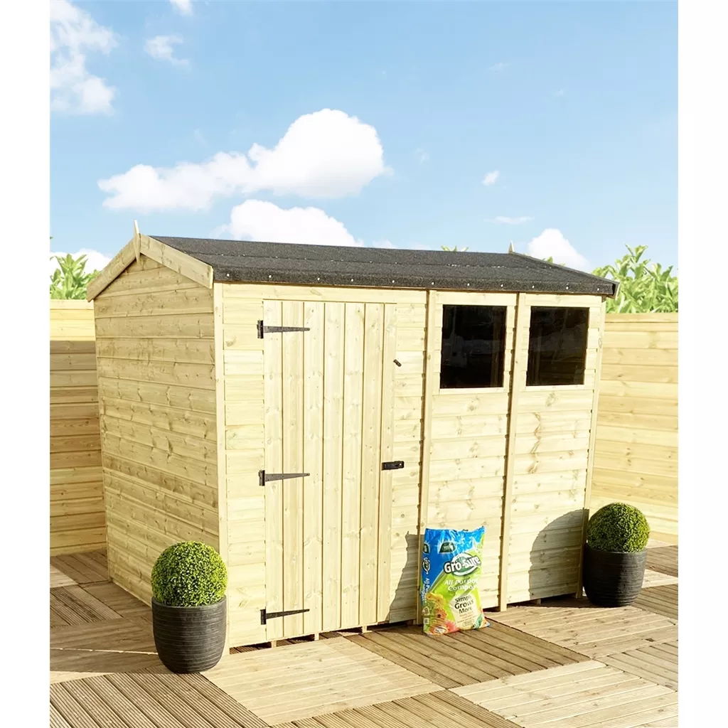 4 x 5 Reverse Pressure Treated T&G Single Door Apex Shed – High Eaves+ 1 Window product image