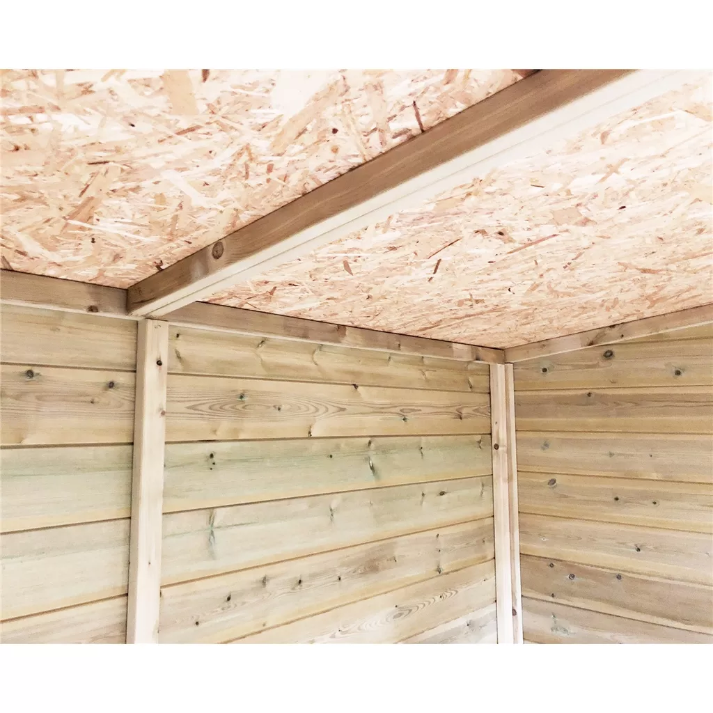 3 x 6 Reverse Windowless Pressure Treated T&G Single Door Apex Shed – High Eaves product image